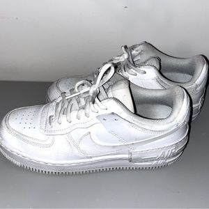 White Nike AF1 Shadows